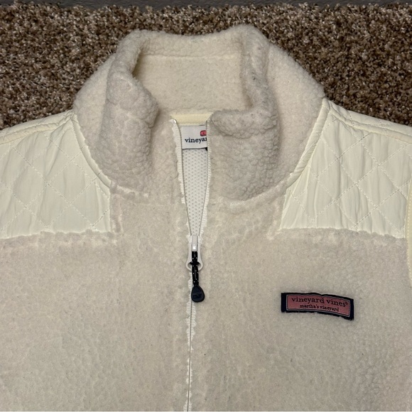 Vineyard Vines Women's Ivory Quilted Vest XS - Picture 8 of 13